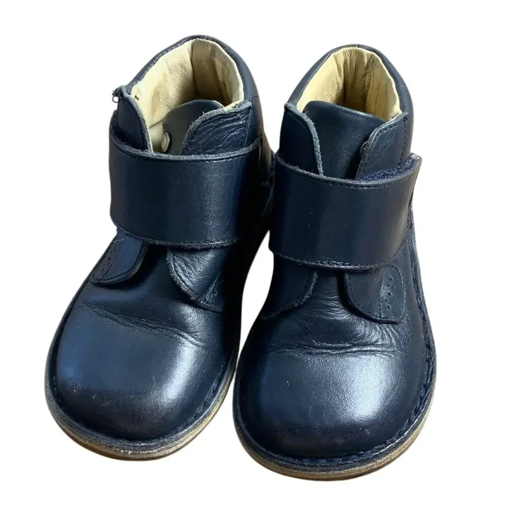 Jacadi Paris‎ Genuine Leather Navy Toddler Boots size 24